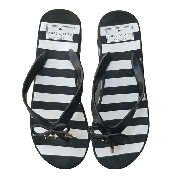 KATE♠️SPADE Flatform Flip Flops - Picture 2 of 9